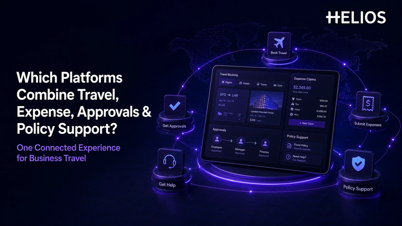 Which Platforms Combine Business Travel Booking, Expense Claims, Approvals, and Policy Support in One Experience?